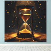 „Der goldene Fluss der Zeit“ Leinwanddruck (Insitu (Holzboden))