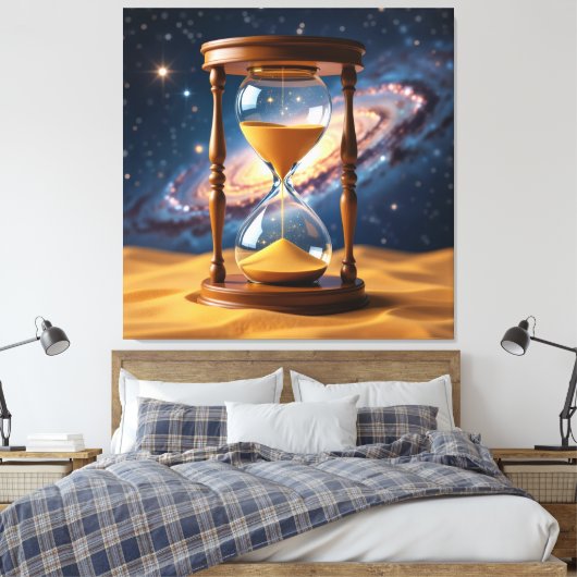 „Der goldene Fluss der Zeit“ Leinwanddruck (Insitu (Schlafzimmer))