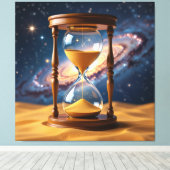 „Der goldene Fluss der Zeit“ Leinwanddruck (Insitu (Holzboden))