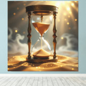 „Der goldene Fluss der Zeit“ Leinwanddruck (Insitu (Holzboden))