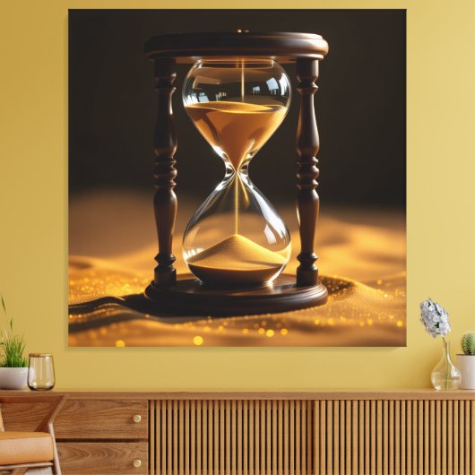 „Der goldene Fluss der Zeit“ Leinwanddruck (Insitu (Wohnzimmer))