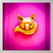 🦊 Der Goldene Fuchs-Türklopfer Poster (Vorne)