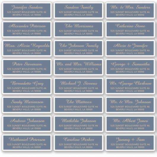 Der goldene Gast empfängt Sie mit eleganten Labels (Vorderseite)