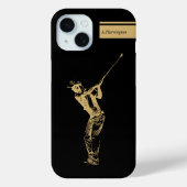 Der goldene Golfer Case-Mate iPhone Hülle (Rückseite)