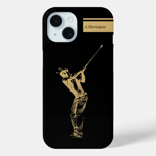 Der goldene Golfer Case-Mate iPhone Hülle (Rückseite)
