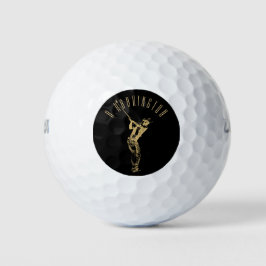 Der goldene Golfer Golfball