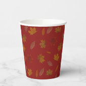 Der goldene Herbstvorschub für den roten Farbpapie Pappbecher (Links)