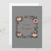 Der goldene Kürbis Einladung (Vorne/Hinten)