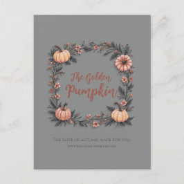 Der goldene Kürbis Feiertagspostkarte