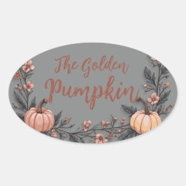 Der goldene Kürbis Ovaler Aufkleber