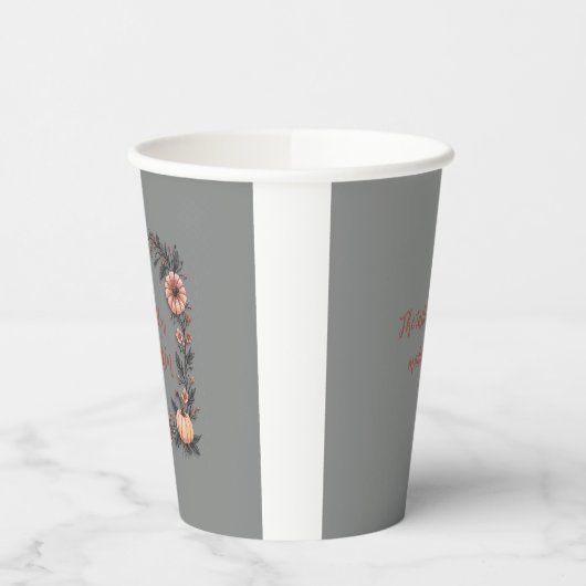 Der goldene Kürbis Pappbecher (Links)