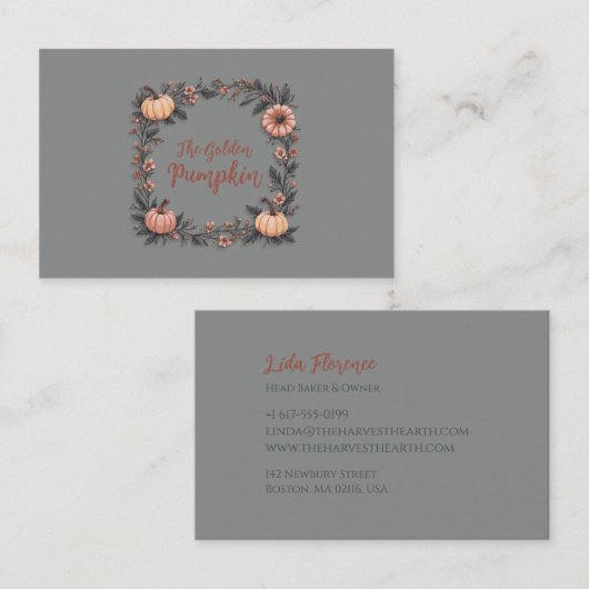 Der goldene Kürbis Visitenkarte (Vorne/Hinten)