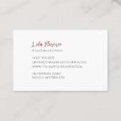 Der goldene Kürbis Visitenkarte (Rückseite)