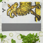 Der goldene Ram, Vintage Zeichen des Zodiaks Geschirrtuch (Gefaltet)