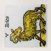 Der goldene Ram, Vintage Zeichen des Zodiaks Puzzle (Vertikal)