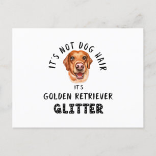 Der GOLDENE RETRIEVER Glitzer Funn ist nicht für d Ankündigungspostkarte