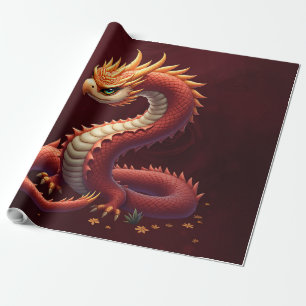 Der goldene Schlangendrache. Geschenkpapier