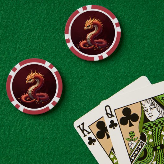 Der goldene Schlangendrache. Pokerchips (Pokertisch (doppelt))
