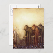 "Der goldene Schlüssel" John Bauer Watercolor Postkarte (Vorne/Hinten)
