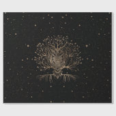 Der goldene Schüssel-Baum Geschenkpapier (Flach)