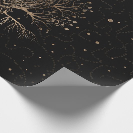 Der goldene Schüssel-Baum Geschenkpapier (Ecke)