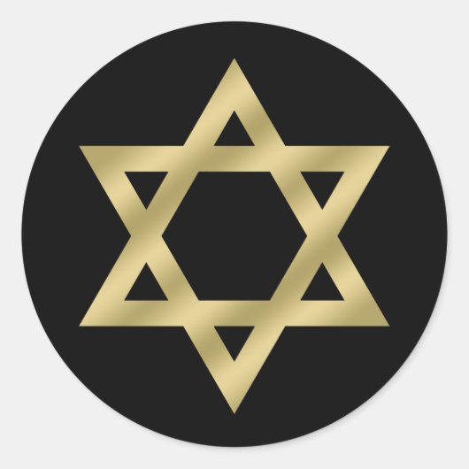 Der goldene Star von David Black Runder Aufkleber (Vorderseite)