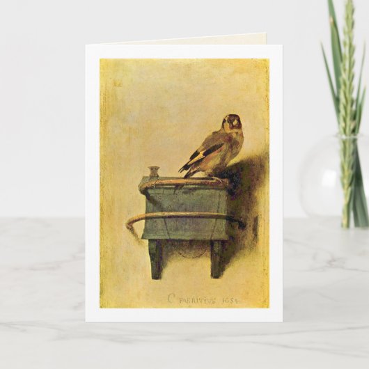 Der Goldfinch. Durch Carel Fabritius Karte (Vorderseite)
