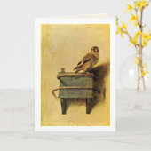 Der Goldfinch. Durch Carel Fabritius Karte (Gelbe Blume)
