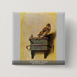 Der Goldfinch., Puttertje durch Carel Fabritius Button