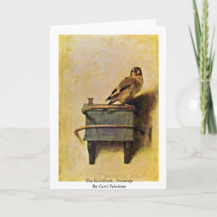 Der Goldfinch., Puttertje durch Carel Fabritius Karte
