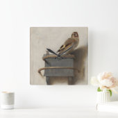 Der Goldfinch Quadratische Wanduhr (Zuhause)
