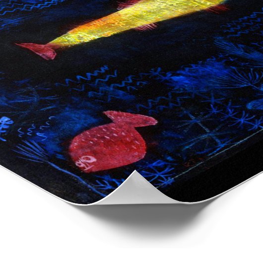 Der Goldfish, Paul Klee Poster (Ecke)