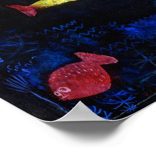 Der Goldfish, Paul Klee Poster (Ecke)