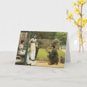 Der Goldfish-Verkäufer | George Dunlop Leslie Karte (Gelbe Blume)