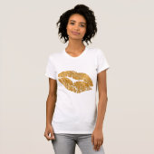 Der Goldfoil der Frauen LippenT - Shirts (Vorne ganz)
