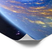 Der Goldschurken auf einem Planeten Poster (Ecke)