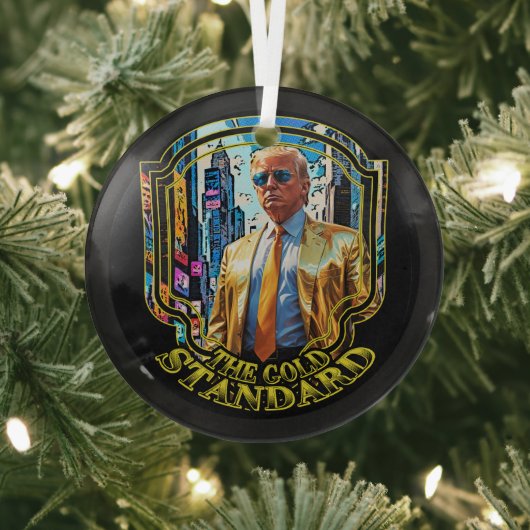 Der Goldstandard - Präsident Trump 2024 Ornament Aus Glas (InSitu)
