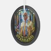 Der Goldstandard - Präsident Trump 2024 Ornament Aus Glas (Vorderseite links)