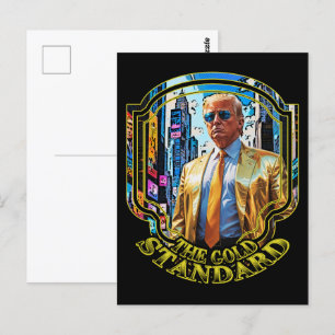 Der Goldstandard - Präsident Trump 2024 Postkarte