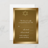 Der Goldstar von David UAWG RSVP Karte (Vorne/Hinten)