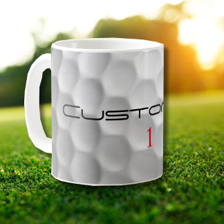 Der Golf Ball verringert den Personalisierten Text Kaffeetasse