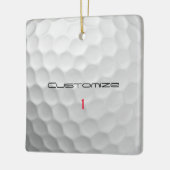 Der Golf Ball verringert den Personalisierten Text Keramikornament (Links)