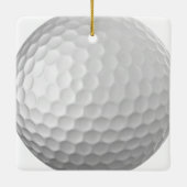 Der Golf Ball verringert den Personalisierten Text Keramikornament (Rückseite)