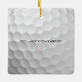 Der Golf Ball verringert den Personalisierten Text Keramikornament (Vorderseite)
