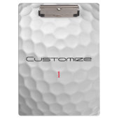 Der Golf Ball verringert den Personalisierten Text Klemmbrett (Vorderseite)