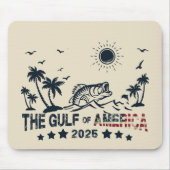 Der Golf von Amerika fischt die patriotische ameri Mousepad (Vorne)