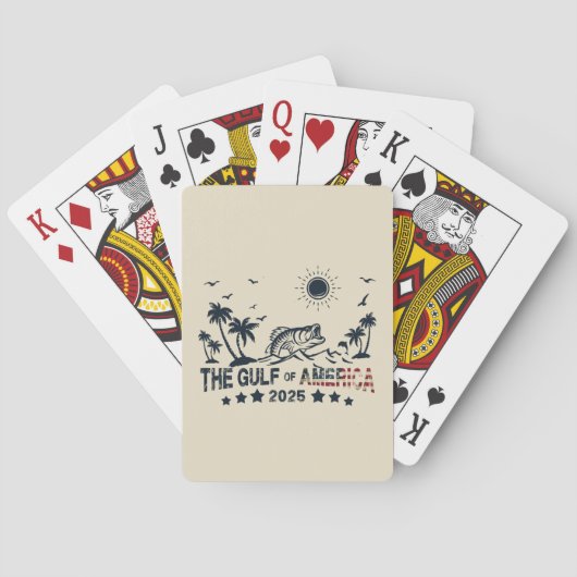 Der Golf von Amerika fischt die patriotische ameri Spielkarten (Rückseite)