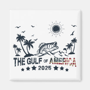 Der Golf von Amerika fischt patriotische amerikani Magnet