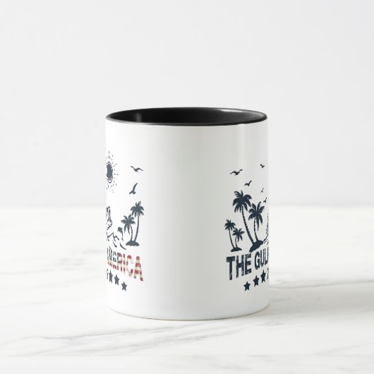 Der Golf von Amerika fischt patriotische amerikani Tasse (Zentrum)