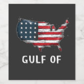 Der Golf von Amerika Funny Trump East Cost Mexiko Weinetikett (Einzelnes Label)